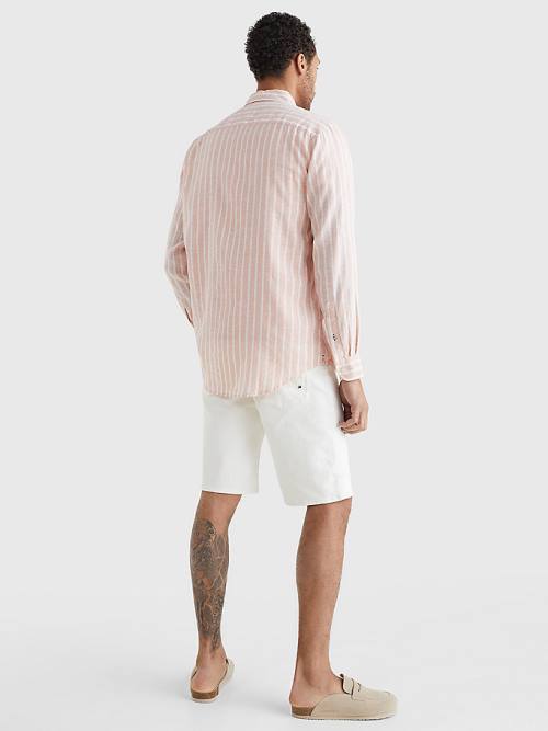 Tommy Hilfiger Vrijetijds Stripe Overhemd Heren Roze | TH974CMO