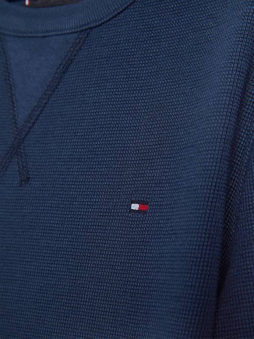 Tommy Hilfiger Waffle Long Sleeve T-shirts Jongens Blauw | TH475FDM