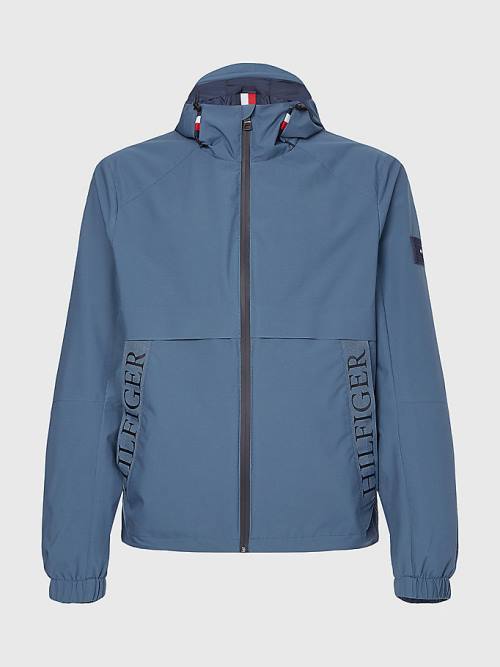 Tommy Hilfiger Water Repellent Met Capuchon Jassen Heren Blauw | TH928UHX