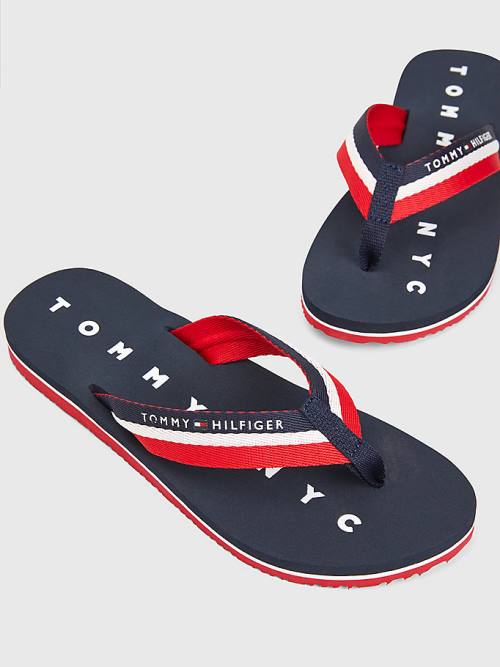 Tommy Hilfiger Webbing Beach Sandalen Dames Blauw | TH237GCX