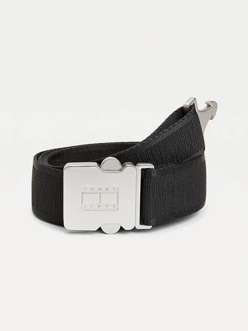 Tommy Hilfiger Webbing Utility Gesp Riemen Heren Zwart | TH641HUY