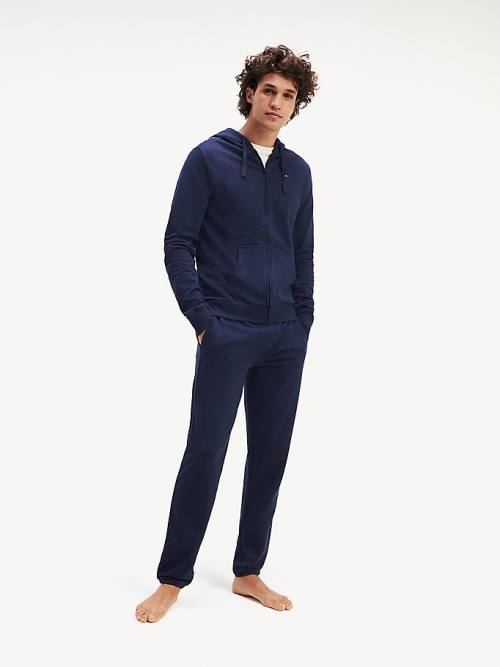 Tommy Hilfiger Zip-Thru Pyjamas Heren Blauw | TH571ZKS