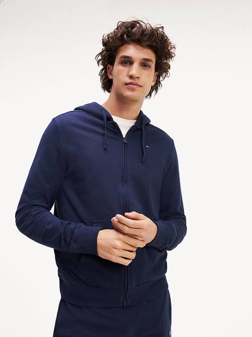 Tommy Hilfiger Zip-Thru Pyjamas Heren Blauw | TH571ZKS